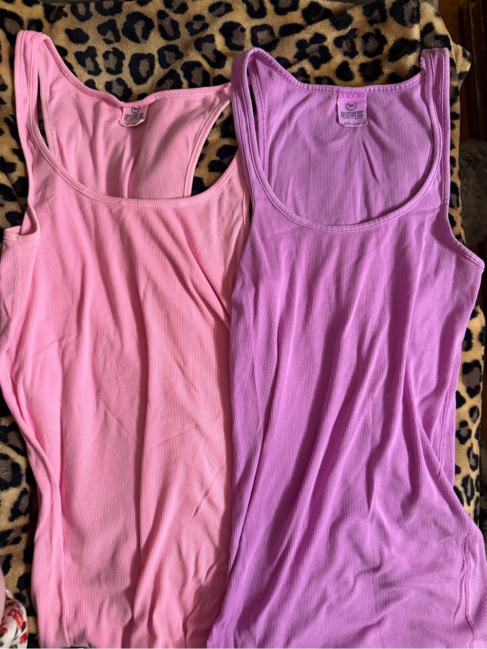 Vs PINK Tank Tops 3 pink 1 purple